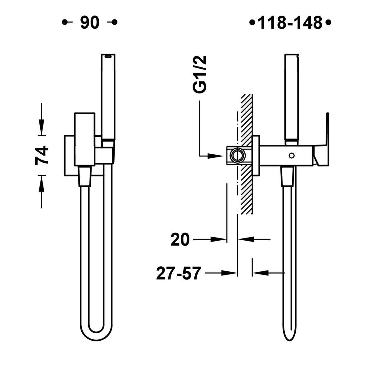 Set dus igiena intima TRES Cuadro, Auriu mat