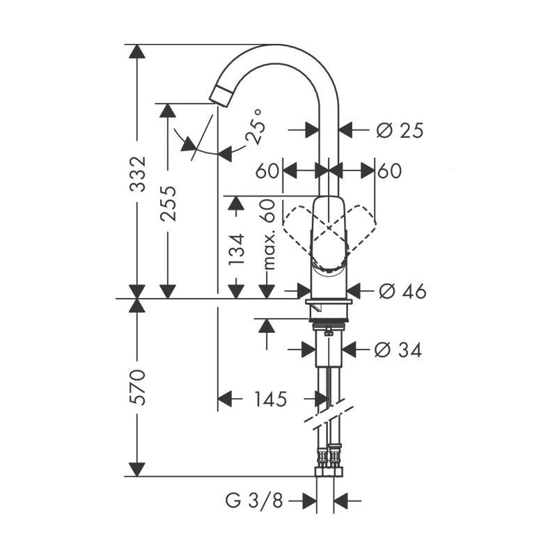 Baterie Bucatarie Hansgrohe Logis 160