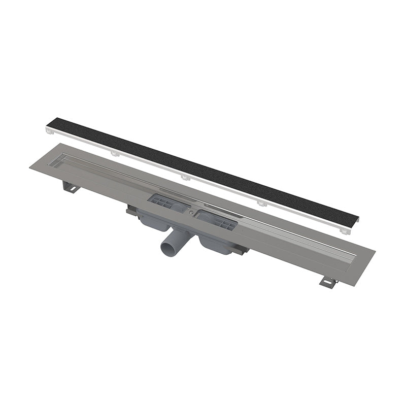 Canal De Scurgere Alca Apz115 Marble Low, Fara Margine, Cu Suport Pentru Incastrarea Placilor , 550Mm, Otel Inoxidabil Mat