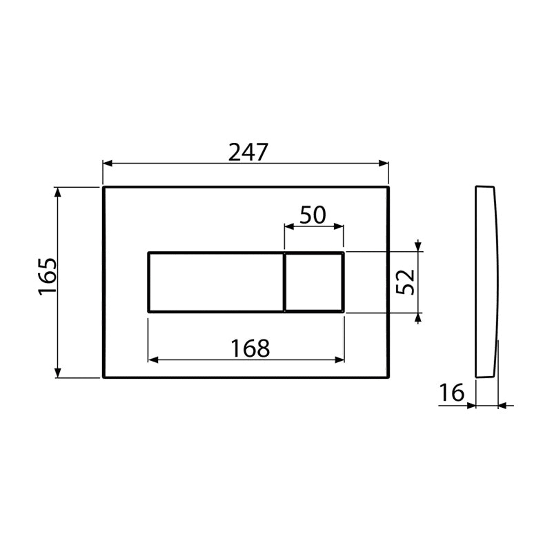 Clapeta Actionare Alca Basic M370, Abs, Alb Lucios
