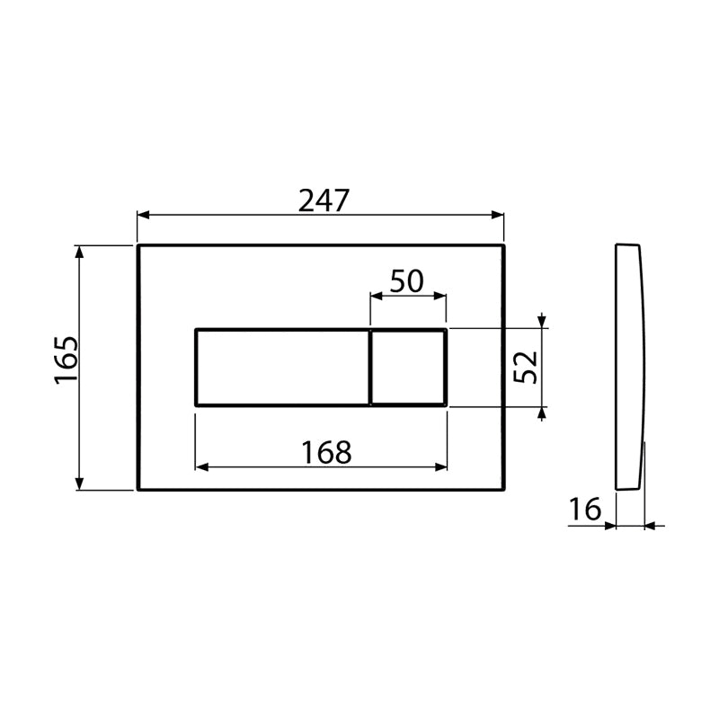 Clapeta Actionare Alca Basic M378, Abs, Negru Lucios