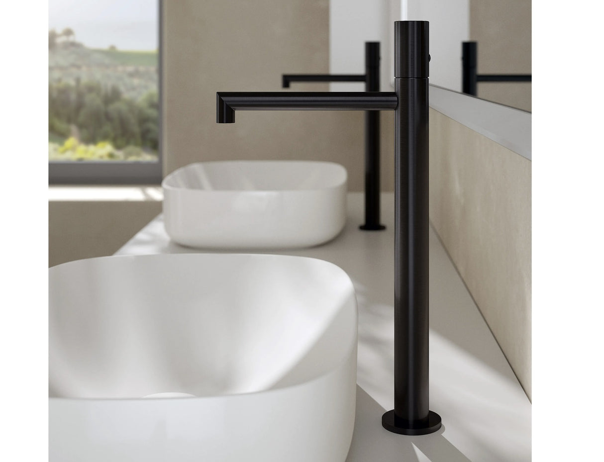 Baterie Lavoar pe blat Treemme T30, 246 mm, Negru Mat