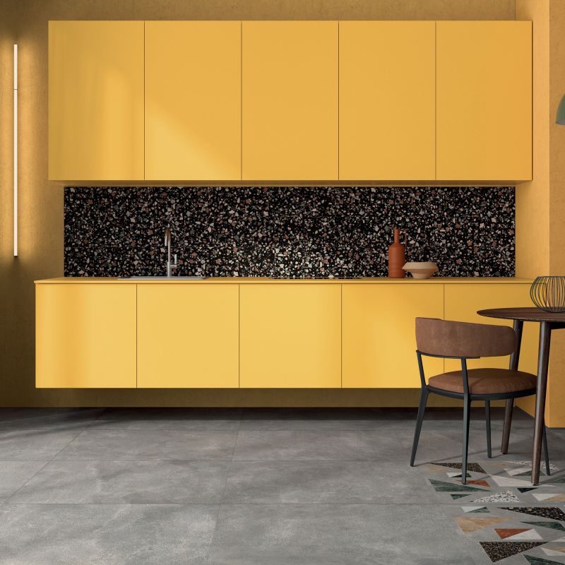 Gresie Abk Play Drops Multiblack, Aspect Terazzo, Mat, 20X20 Cm