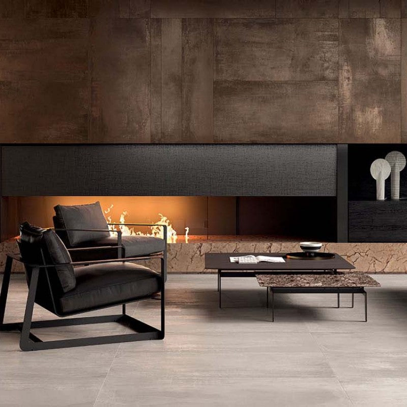 Gresie ABK Interno 9 Rust, Aspect Beton Corten, Mat, 80x80 cm