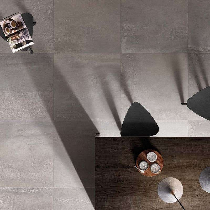 Gresie ABK Interno 9 Silver, Aspect Beton, Mat, 60x120 cm