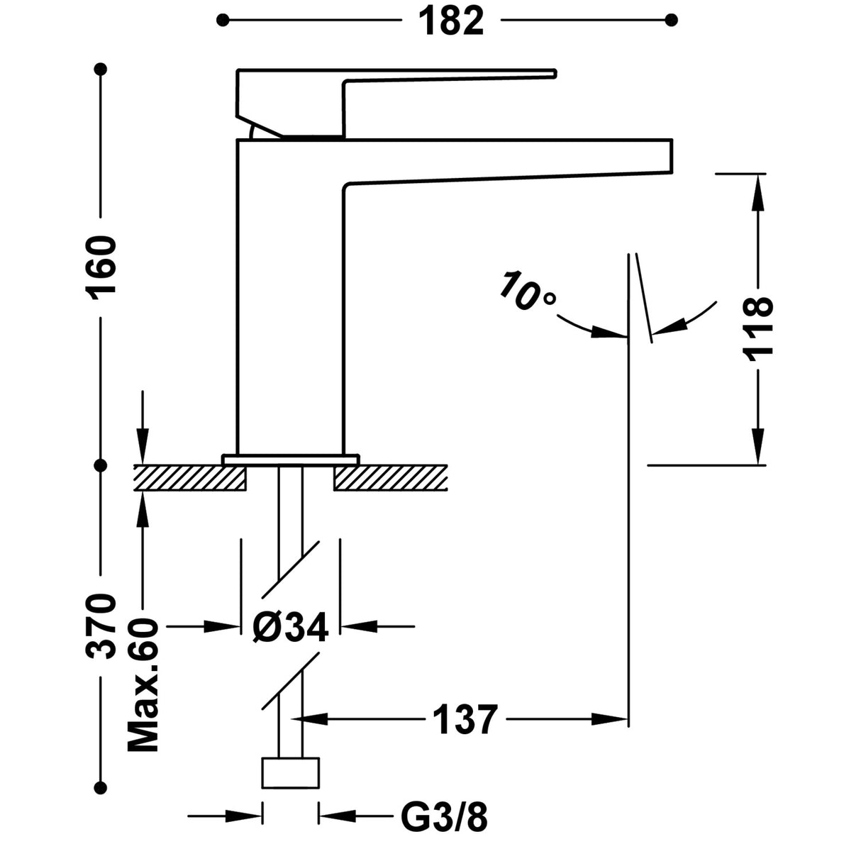 BATERIE LAVOAR TRES SLIM, AURIU MAT