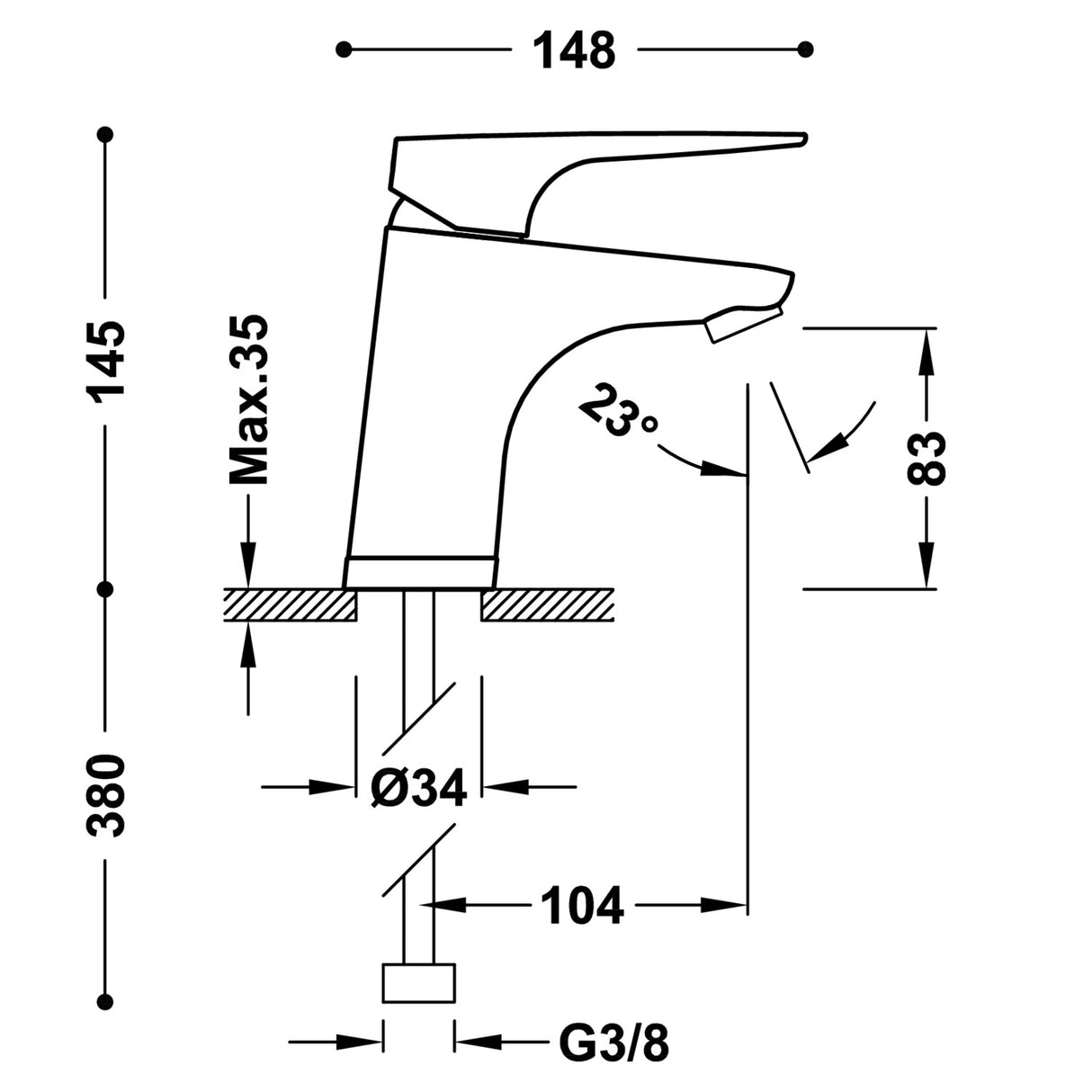 Baterie Lavoar Canigo Plus TRES Crom