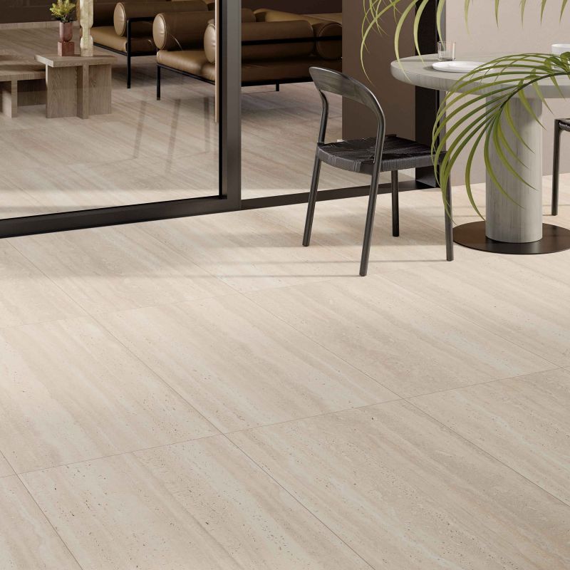 Gresie Abk Sensi Roma Ivory, Aspect Travertin, Mat, 60X120 Cm