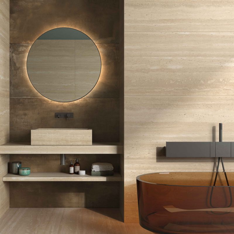 Gresie Abk Sensi Roma Cream, Aspect Traverin, Mat, 60X120 Cm