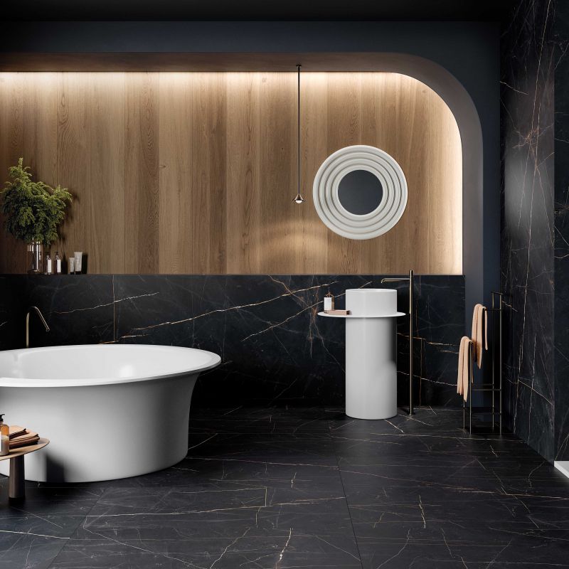 Gresie Abk Sensi 900 Precious Black, Aspect Marmura, Mat, 120X120 Cm