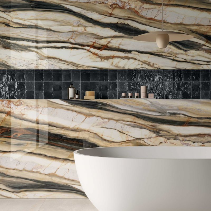 Gresie Abk Sensi 900 Oyster Gold, Aspect Marmura, Mat, 120X120 Cm