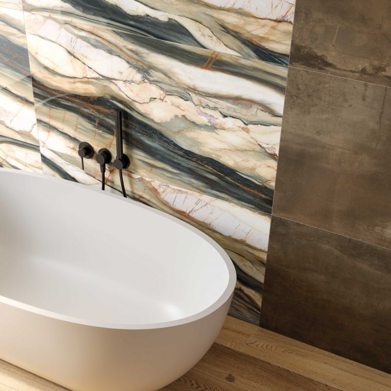 Gresie Abk Sensi 900 Oyster Gold, Aspect Marmura, Mat, 60X120 Cm