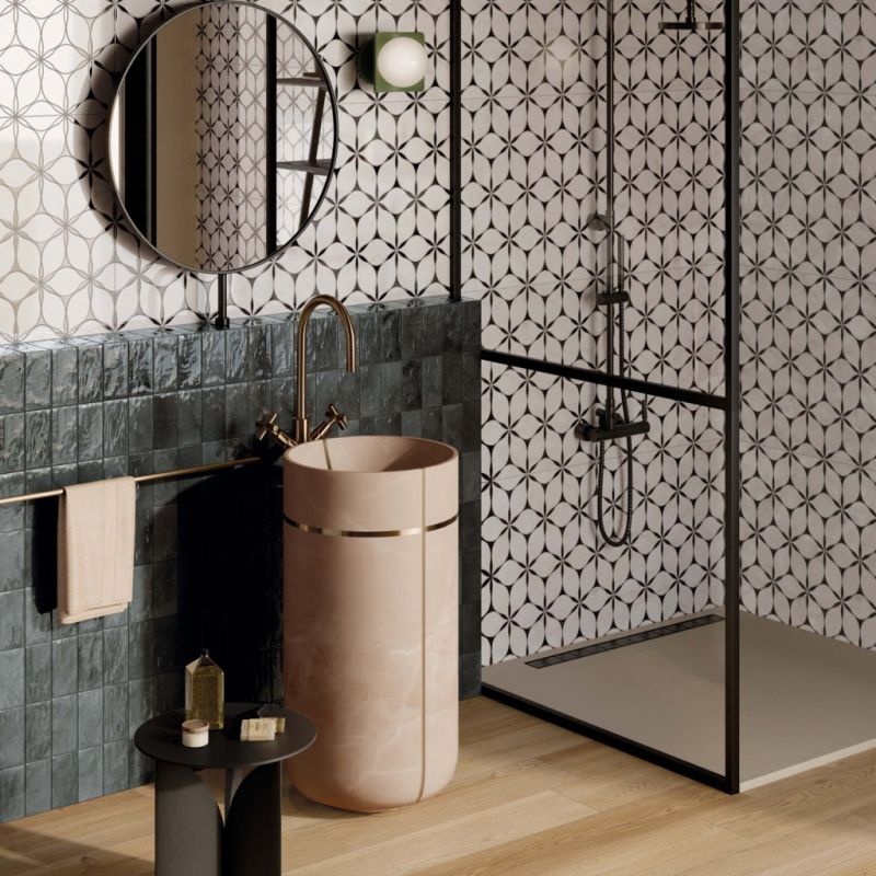 Gresie Abk Sensi Fantasy Flower, Aspect Marmura, Lucios, 120X280 Cm