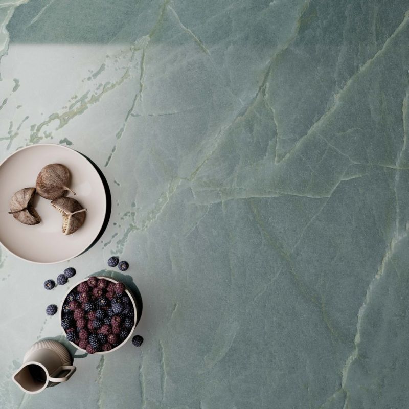 Gresie ABK Sensi Nuance Sea Green, Aspect Marmura, Lucios Oxidat, 120x280 cm