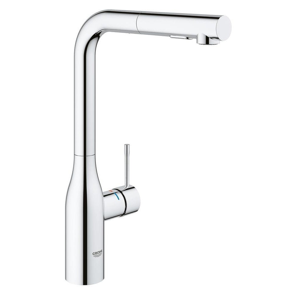 Baterie Bucatarie Grohe Essence Pipa Extractibila, 2 Jeturi, Pivotare 360, Crom