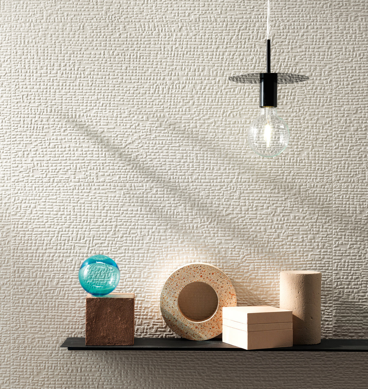 Faianta Atlas Concorde, 3D Wall Carve Sign Pearl, Aspect Uni, Mat, 40x80cm