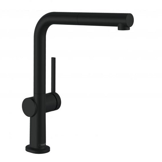 Baterie Bucatarie Hansgrohe Talis M54, 270 Mm, 1 Jet, Pipa L Extractibila Finisaj Negru Mat