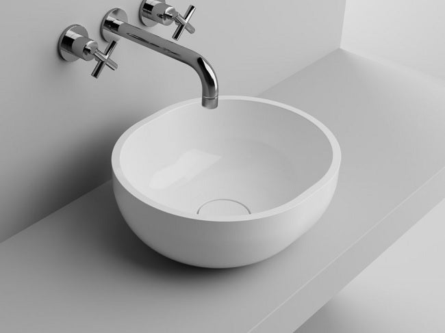 Lavoar Cast Marble Chira Oval 40X35X17.1 Cm Fara Preplin