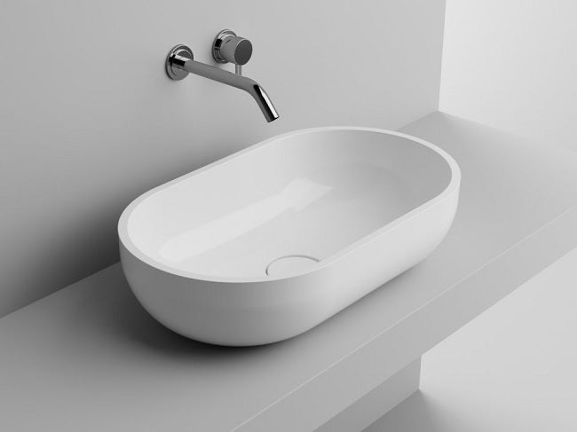 Lavoar Cast Marble Chira Oval 60X35X17.1 Cm Fara Preplin