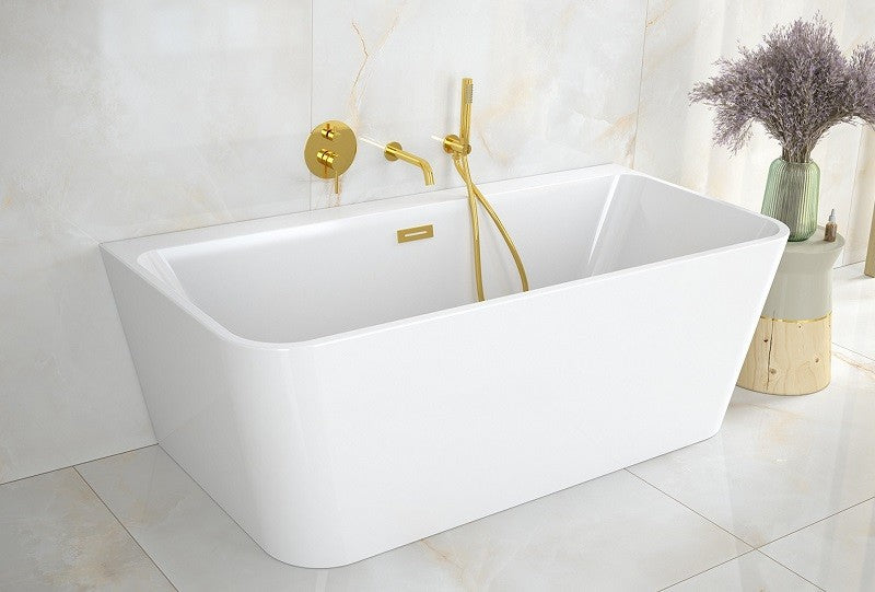 Cada Besco Acryl Freestanding Btw Varya 150X75 Alba Cu Ornamente Sifon Si Preaplin Crom