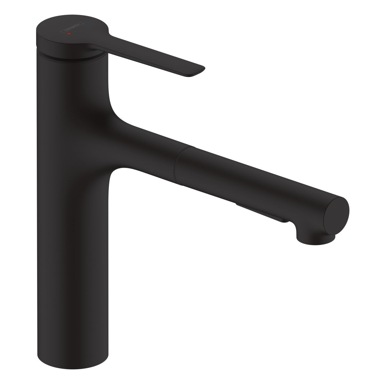 Baterie Bucatarie Hansgrohe Zesis M33 160 , Pipa Extractibila 2 Jeturi, Negru Mat