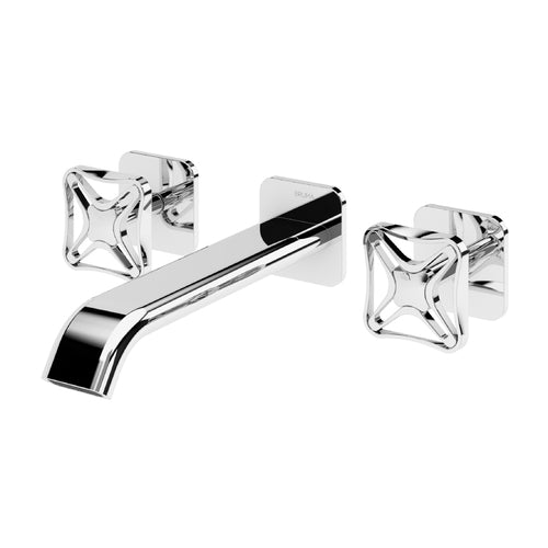 Baterie lavoar BRUMA NAVY, din perete,  lungime pipa 21 cm, include corp incastrat, crom