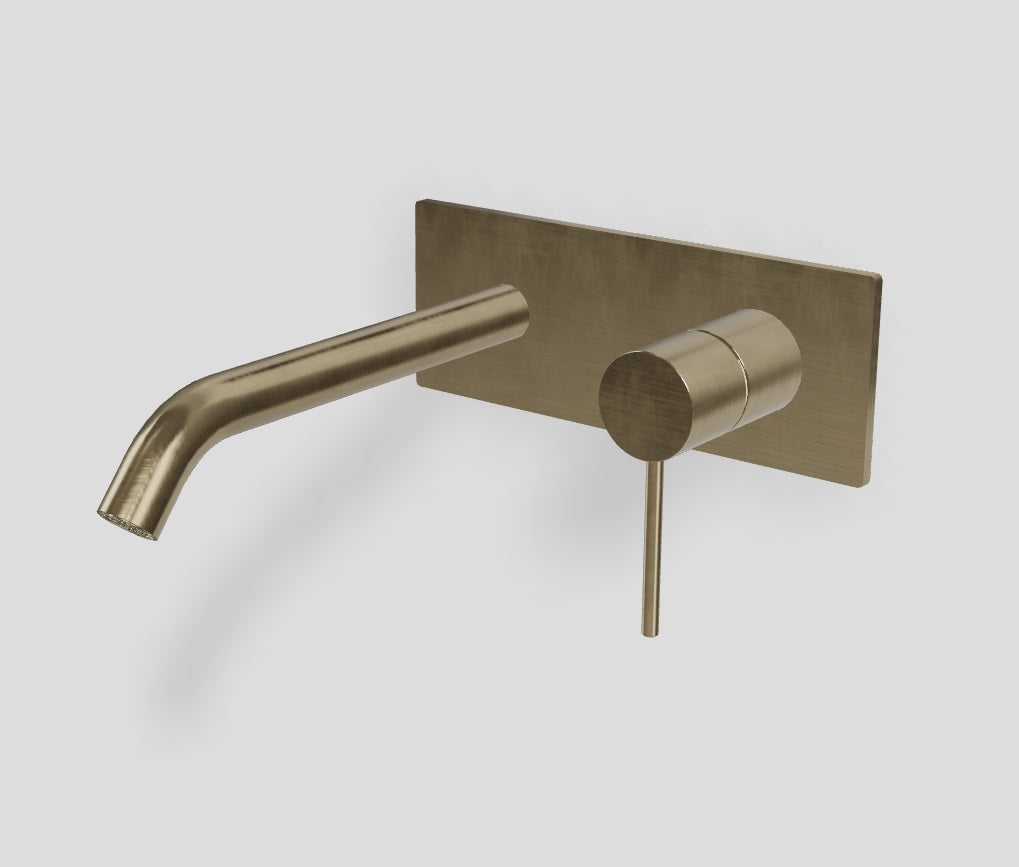 Baterie Lavoar din perete Treemme 40 mm, 200 mm, PVD 04, Auriu Mat