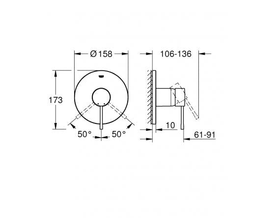 Ornament Baterie Dus Incastrata Grohe Essence Pt Smartbox