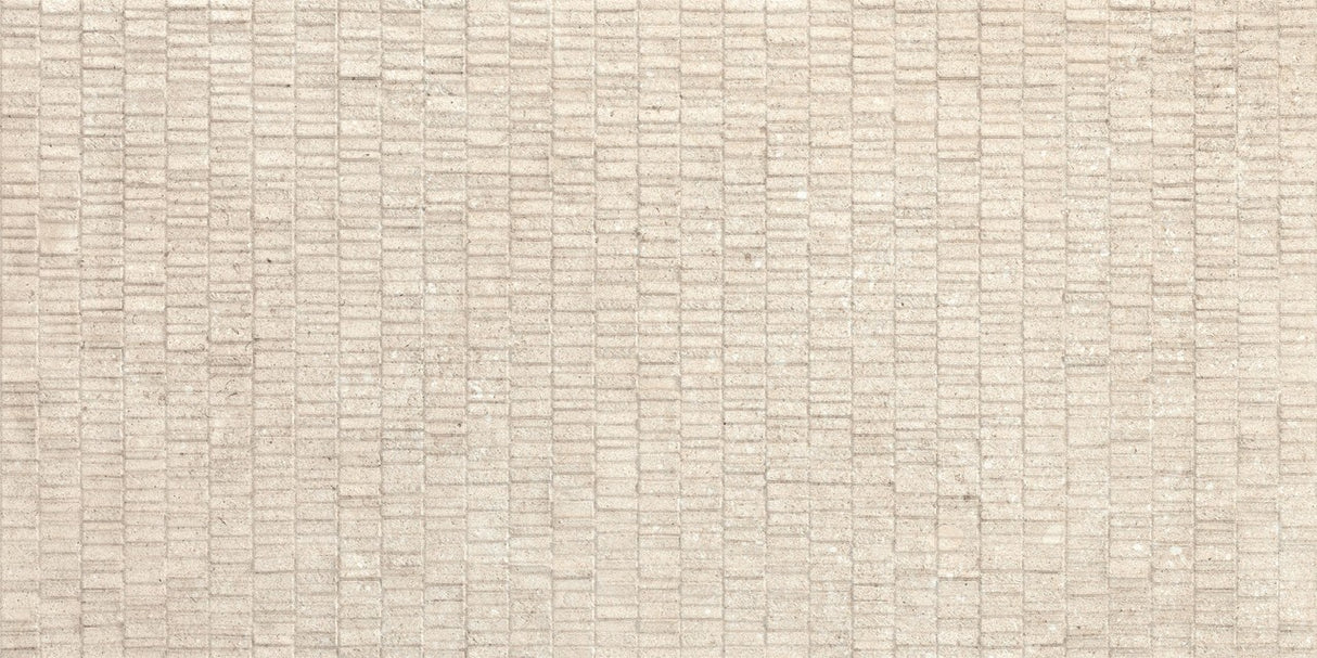 Gresie Atlas Concorde Solution, Yacht Trame Ivory, aspect Piatra, Mat, 40x80cm