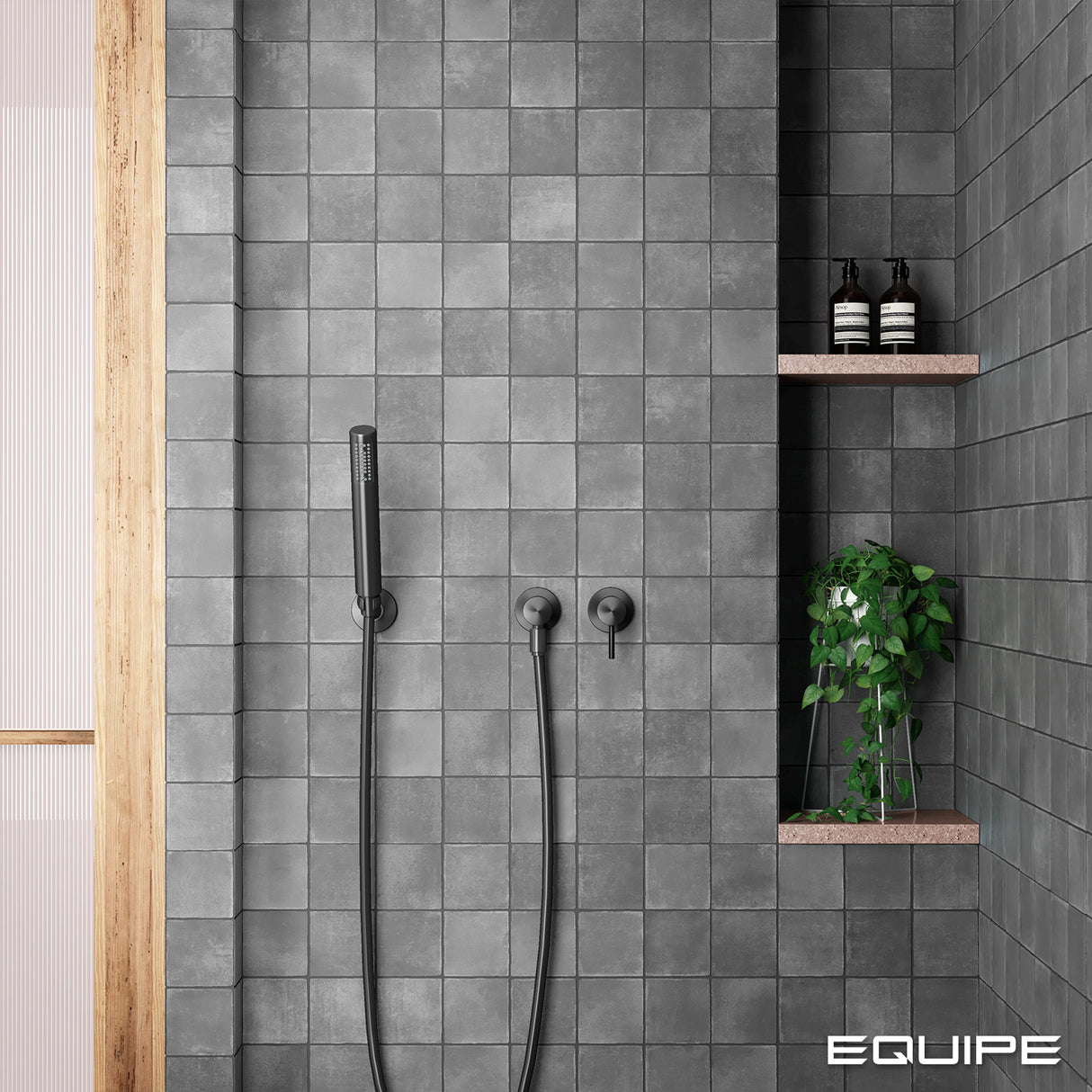 Faianta Equipe Argile Dark, Mat, Aspect Uni, 10x10cm