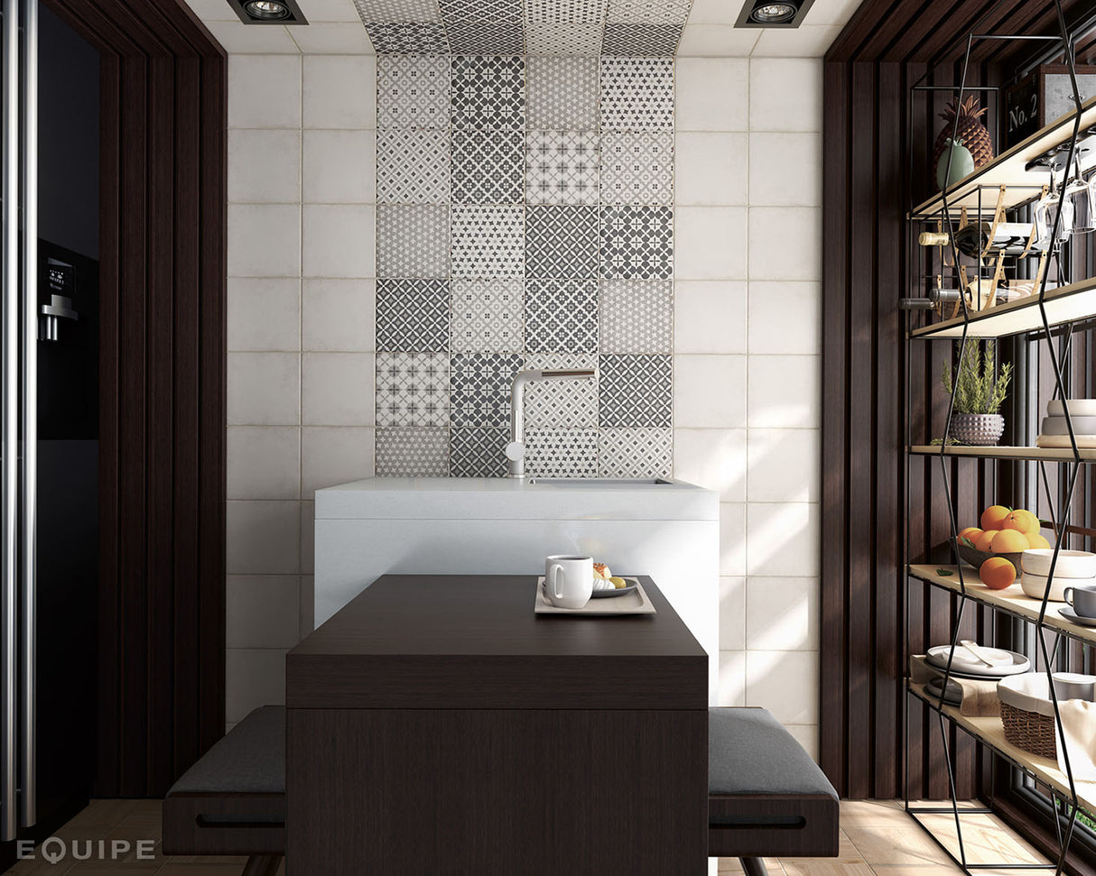 Gresie Equipe, Art Nouveau Decor Alameda Grey, Mat,  20x20cm