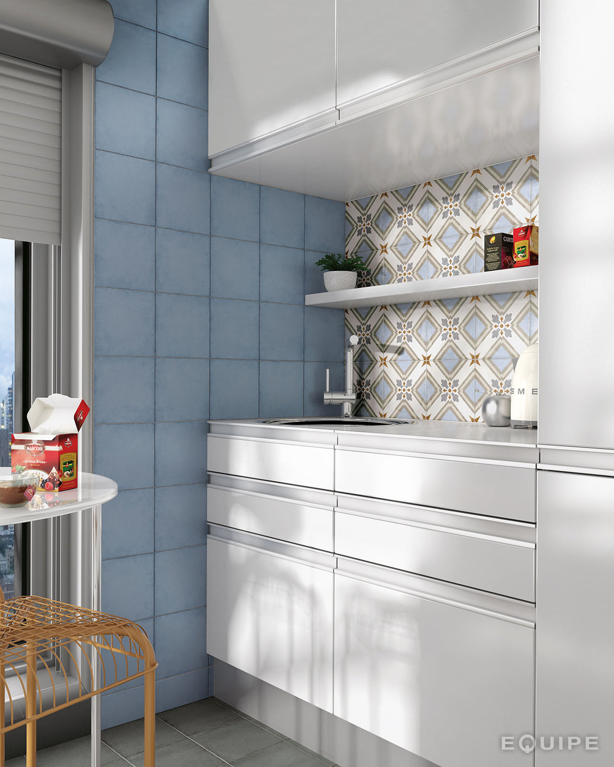 Gresie Equipe, Art Nouveau Decor Turin Colour, Mat, 20x20cm