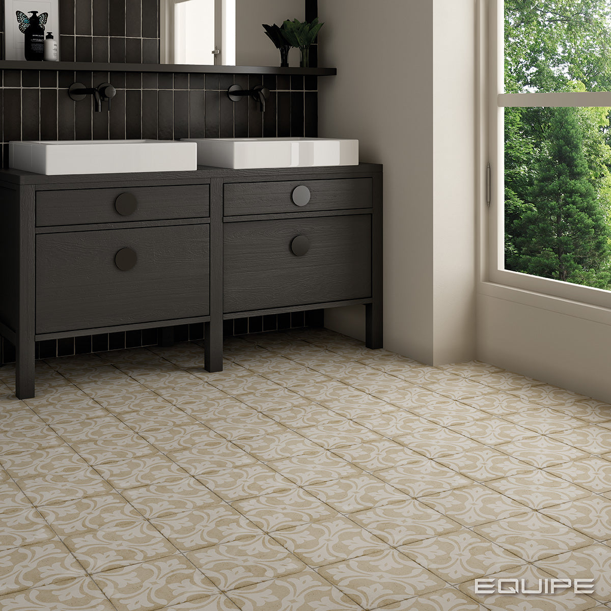 Gresie Equipe, Art Nouveau Decor La Rambla Biscuit, Mat, 20x20cm