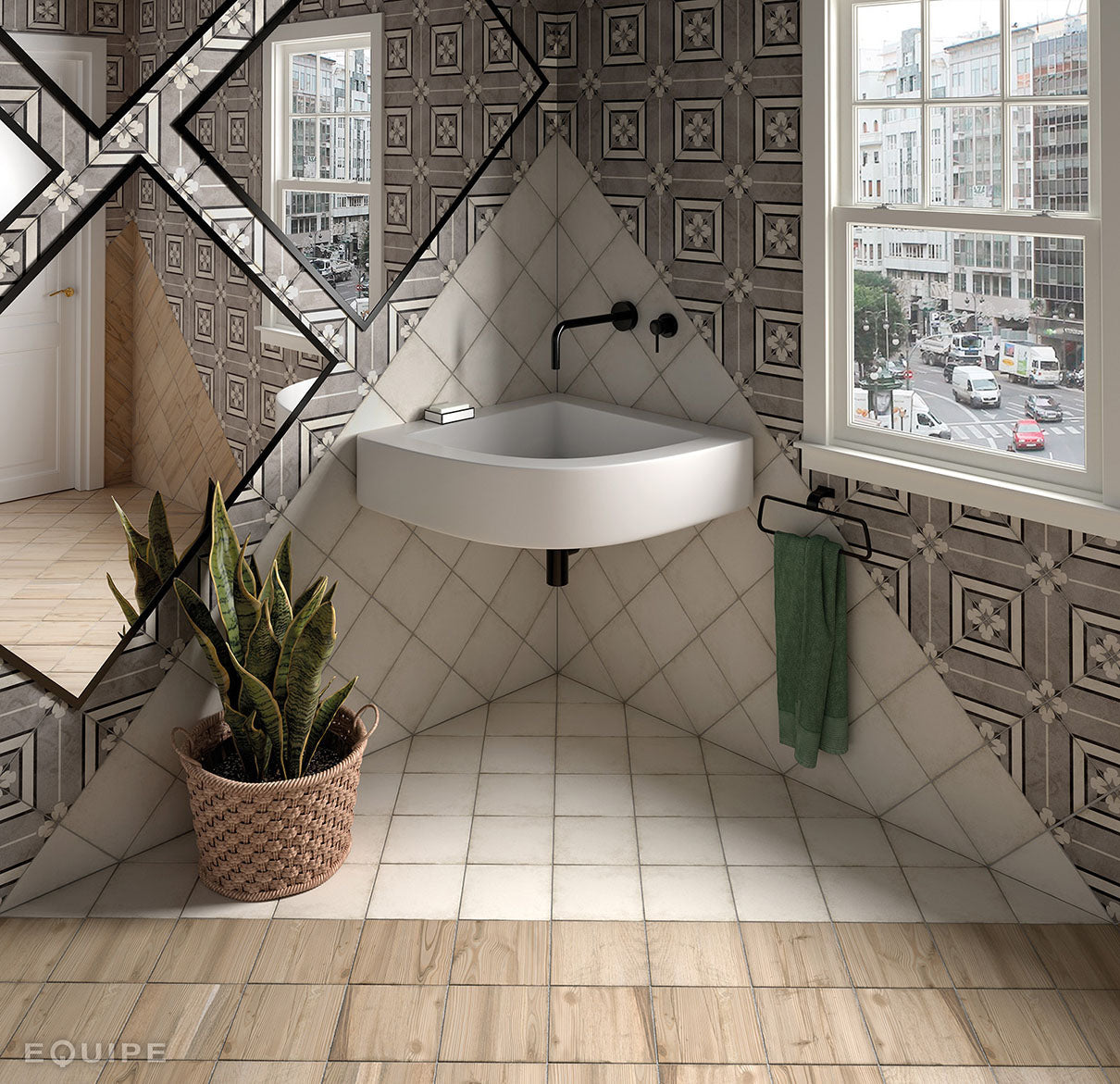 Gresie Equipe, Art Nouveau Bone, Mat, Aspect Uni, 20x20cm