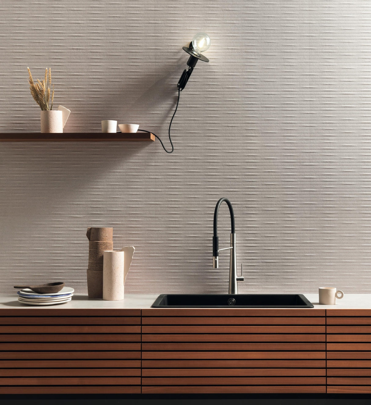 Faianta Atlas Concorde, 3D Wall Carve Whittle Pearl, Aspect Uni, Mat, 40x80cm