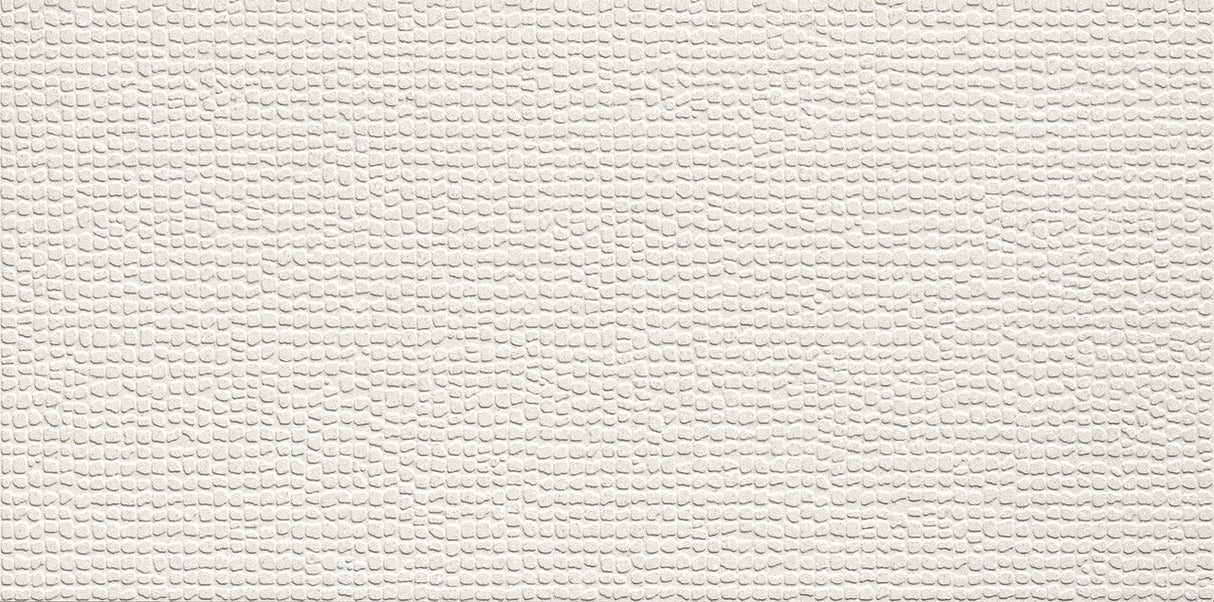 Faianta Atlas Concorde, 3D Wall Carve Squares White, Aspect Uni, Mat, 40x80cm