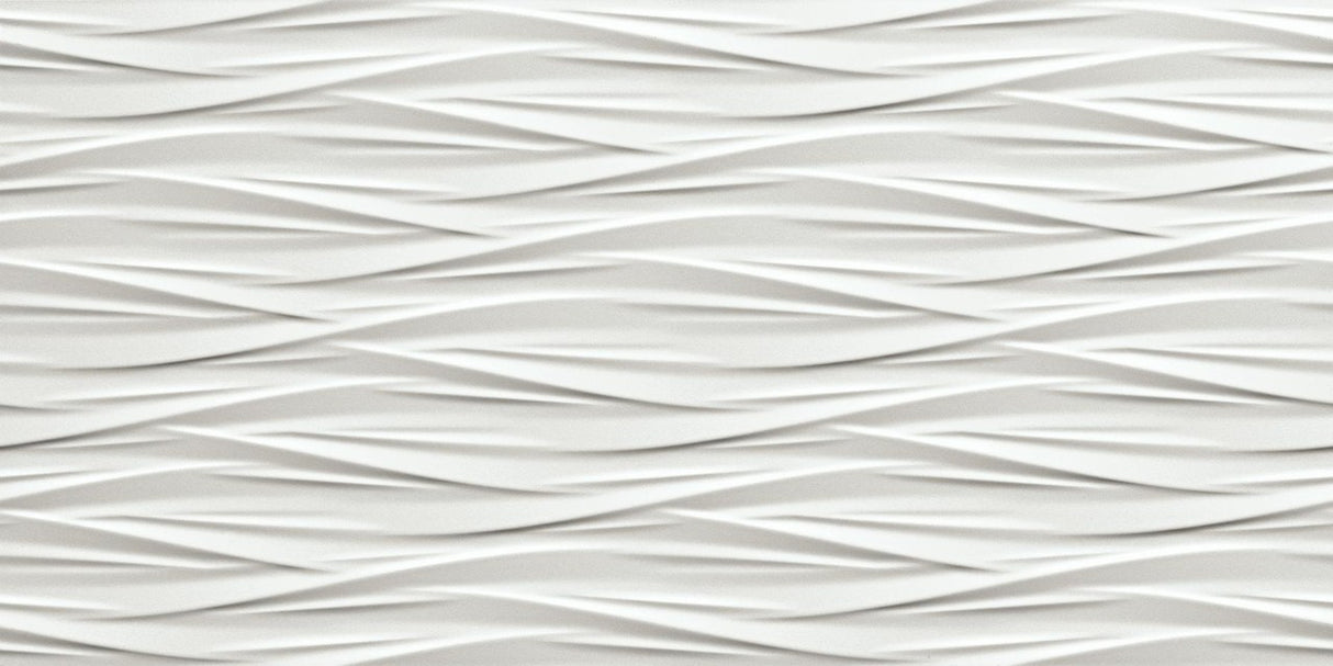 Faianta Atlas Concorde, 3D Wall Design Wind White, Aspect Uni, Mat, 40x80cm