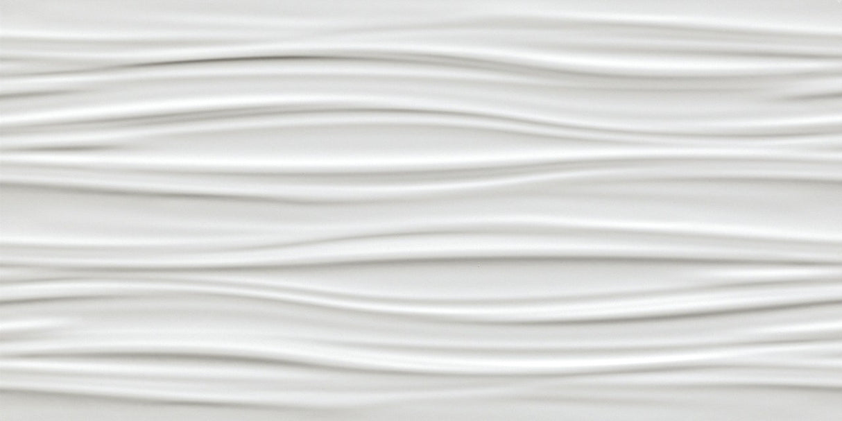Faianta Atlas Concorde, 3D Wall Design Ribbon White, Aspect Uni, Mat, 40x80cm