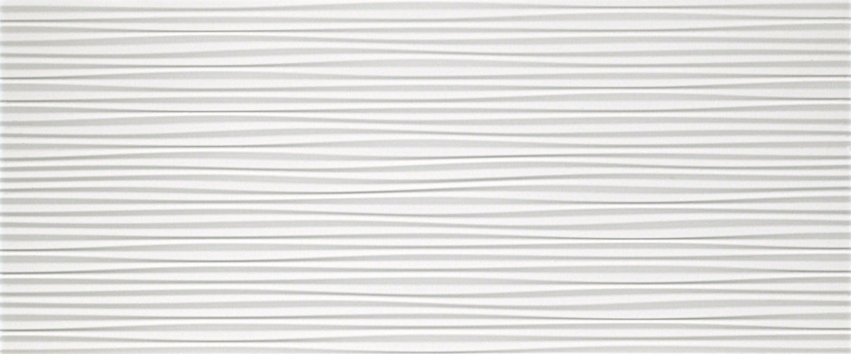 Faianta Atlas Concorde, 3D Wall Design Flows White, Aspect Uni, Mat, 50x120cm