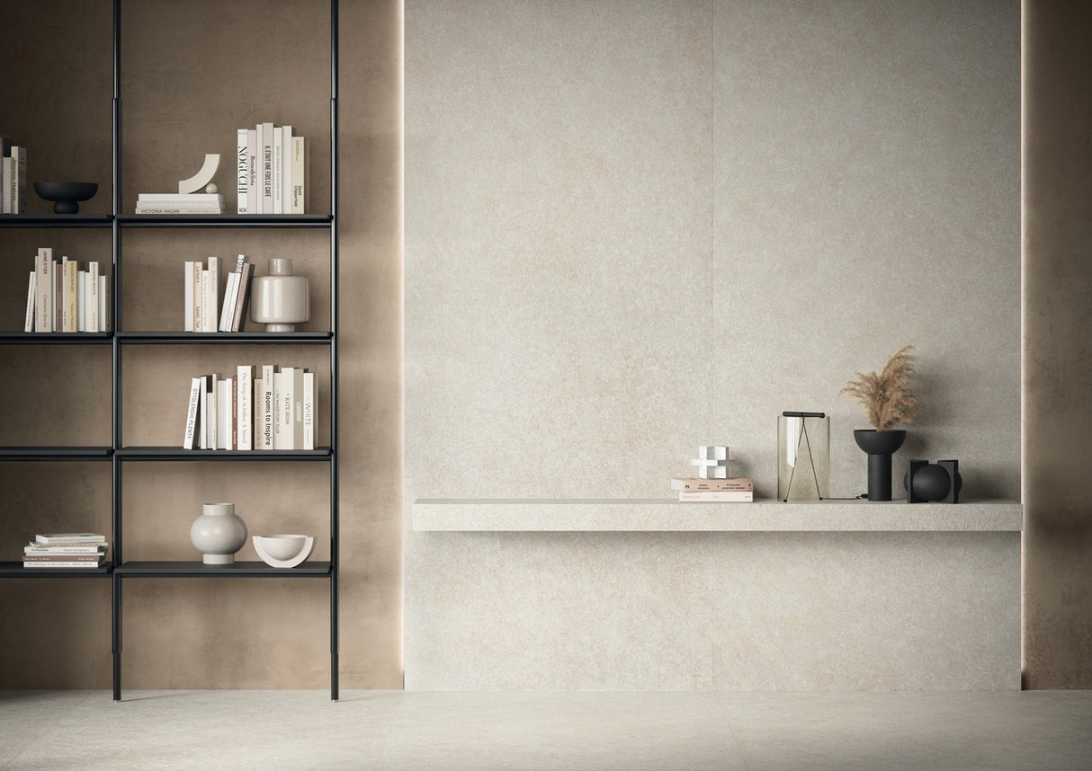 Gresie Atlas Concorde, Boost Mineral White, Aspect Piatra, Mat, 120x278 cm