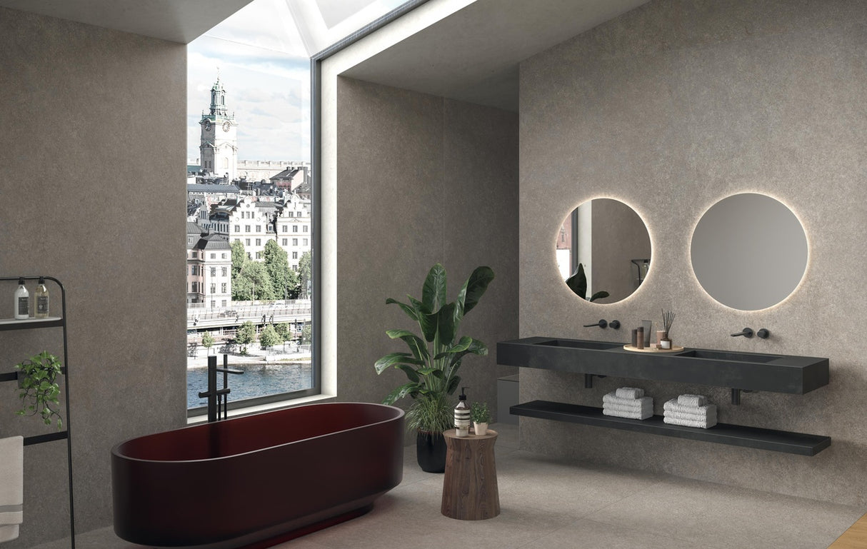 Gresie Atlas Concorde, Boost Mineral Smoke, Aspect Piatra, Mat, 120x278 cm