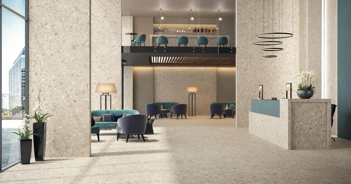 Gresie Atlas Concorde, Boost Mix Ivory Matte, Aspect Piatra, Mat, 120X278 Cm