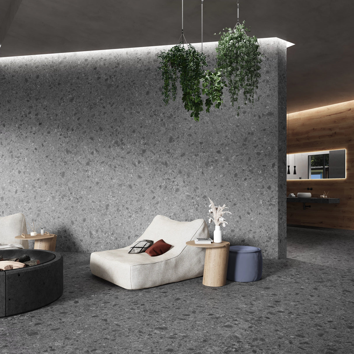 Gresie Atlas Concorde, Boost Mix Smoke Matte, Aspect Piatra, Mat, 60X120Cm