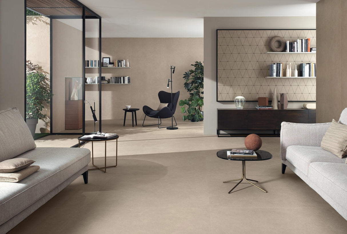 Gresie Atlas Concorde, Boost Natural Kaolin, Aspect Beton, Mat, 60x120 cm