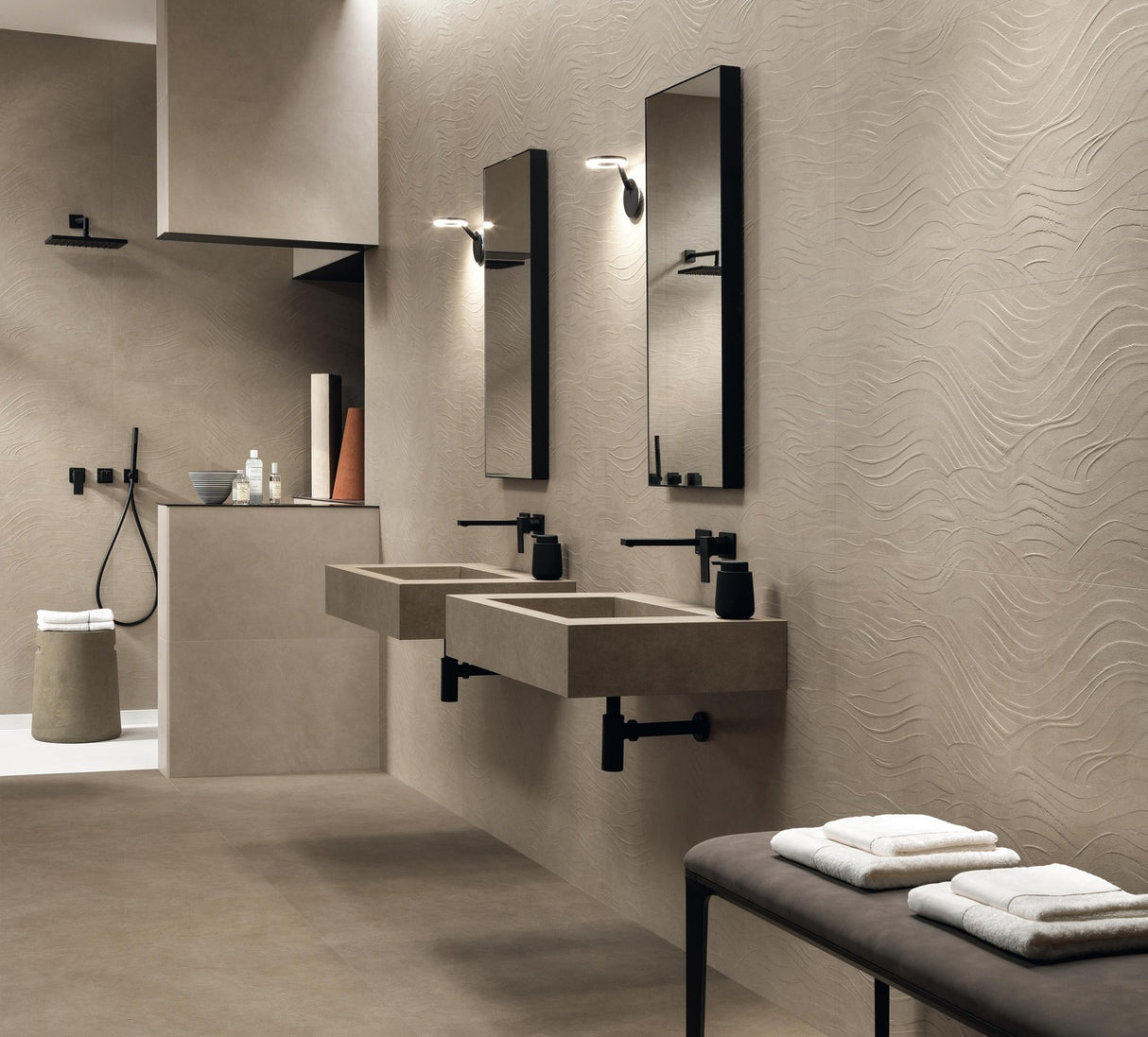 Faianta Atlas Concorde, Boost Natural 3D Wave Ash, Aspect Uni, Mat, 50x120cm