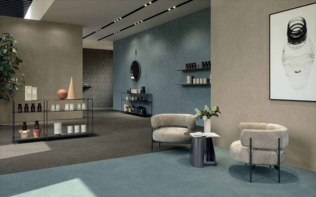 Gresie Atlas Concorde, Boost Natural Cobalt, Aspect Beton, Mat, 60x120 cm