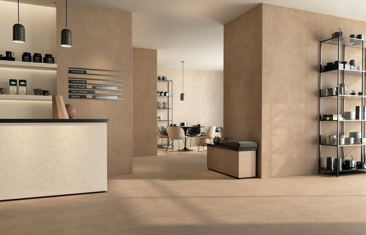 Gresie Atlas Concorde, Boost Natural Coral, Aspect Beton, Mat, 60x60 cm