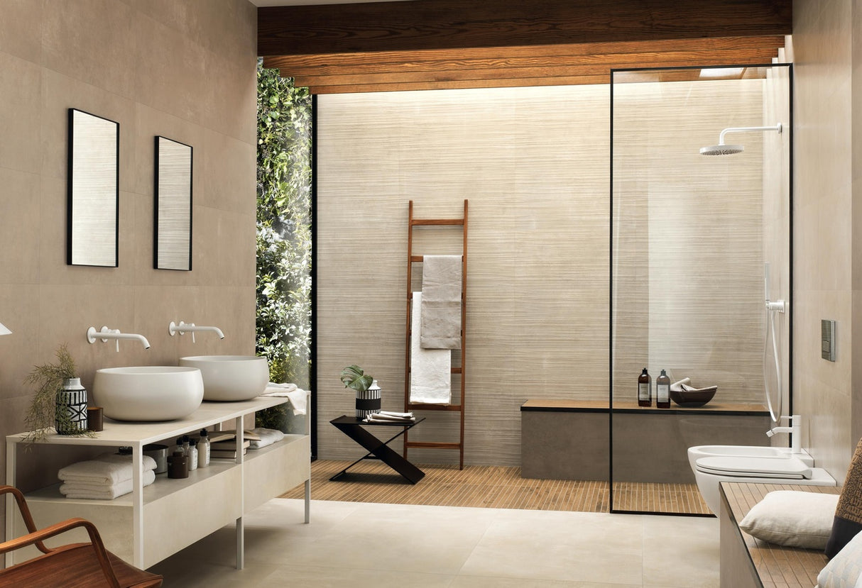 Faianta Atlas Concorde, Boost Pro Urban Ivory, Aspect Beton, Mat, 40x80cm