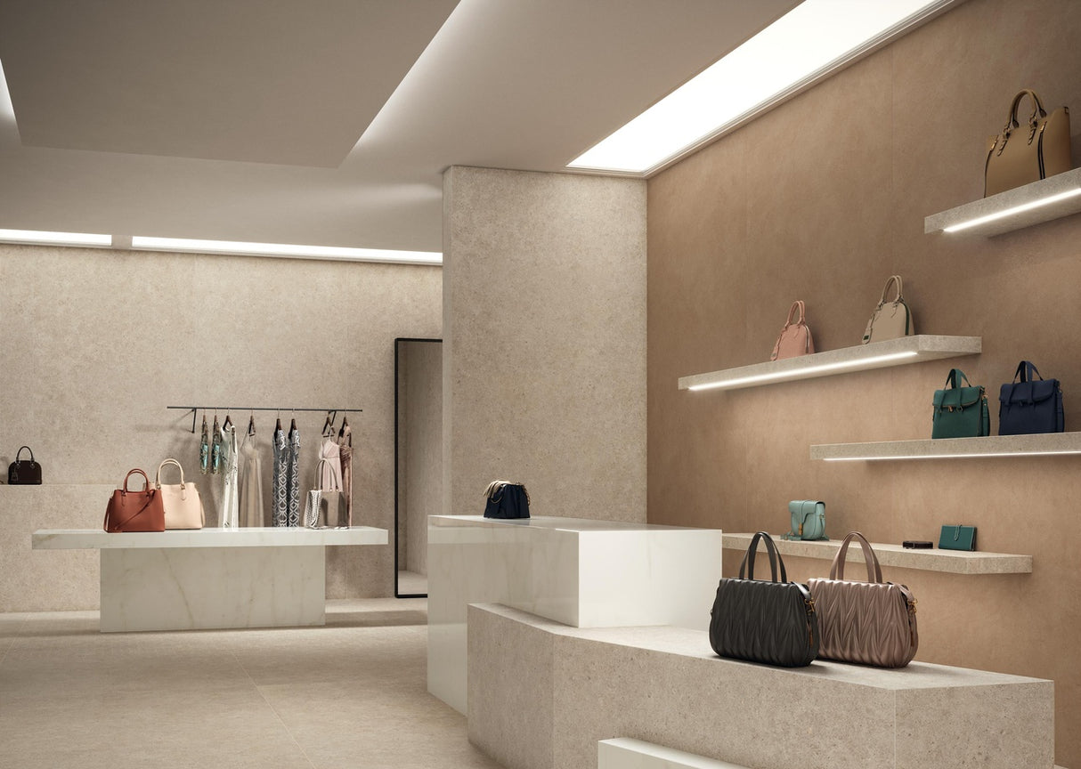 Gresie Atlas Concorde, Boost Natural Coral, Aspect Beton, Mat, 60x120 cm