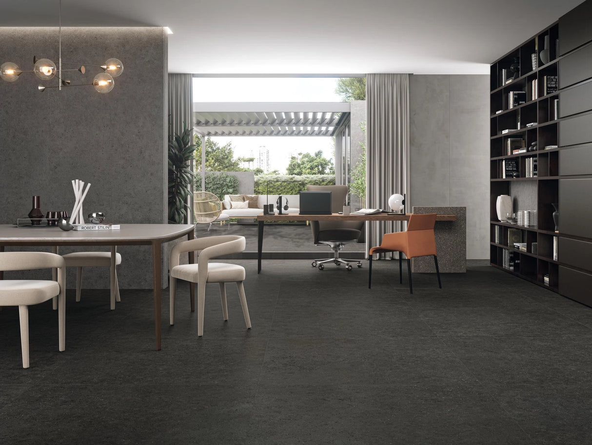 Gresie Atlas Concorde, Boost Stone Tarmac Matte, Aspect Piatra, Mat, 60X120 Cm